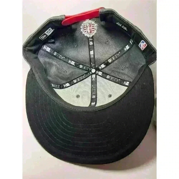 Mitchell & Ness Brooklyn Nets 9FIFTY Snapback Hat Gray Adjustable Unisex - Picture 6 of 11